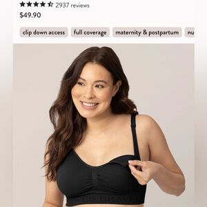 Kindred Bravely Black Full Coverage Nursing Bra
